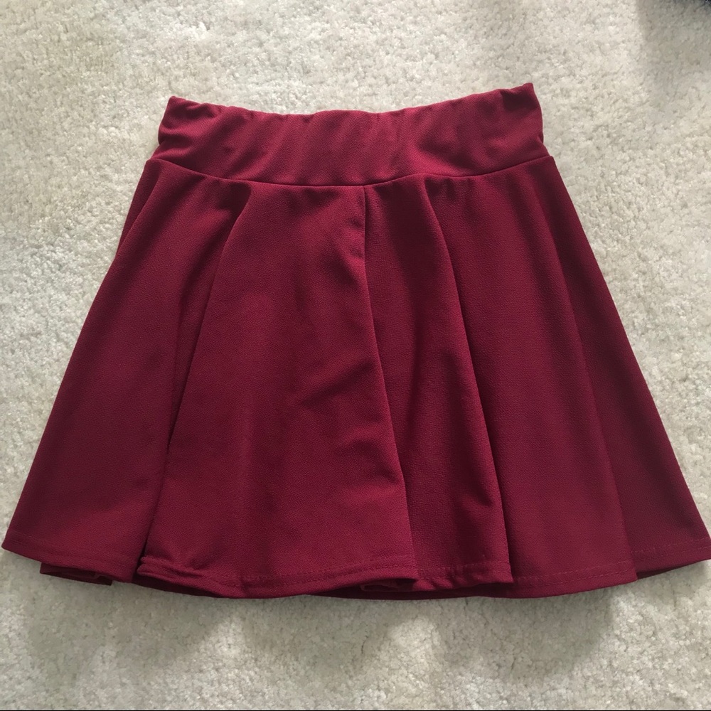 Maroon skater skirt